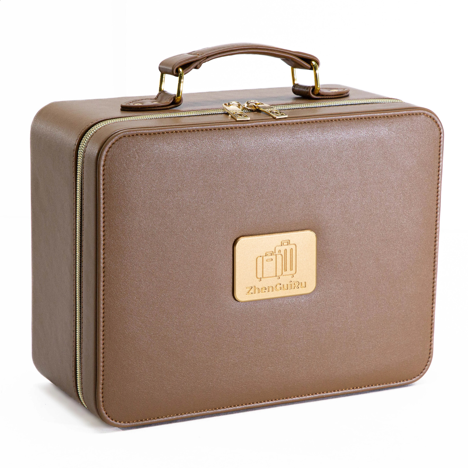 Travel Makeup Bag with Mirror of LED Lighted Makeup Train Case Cosmetic Case Large Waterproof Makeup Tool box Travel Storage Box 241226
