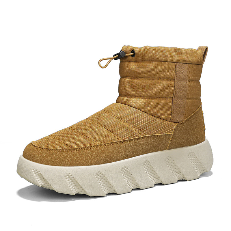 Men Boots Fashion Thick Sole Outdoor Wear Versatile Simple Casual Style Triple Black Khaki Free shipping