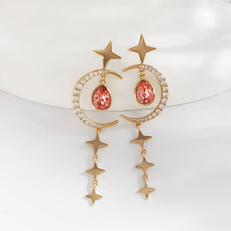Long Earrings for Women made with Crystals From Austria Fashion Korean Style Female Hanging Earings Party Wedding Jewelry Gifts 241226