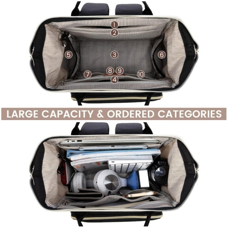 Womens Waterproof Leisure Travel Backpack 15.6 inch Computer Bag With USB Port 20-35L Large Capacity School Bags for Students 241225