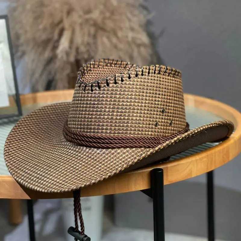 European retro cowboy hat farm sun protection hat big hat Brim sun protection effect is better W241225