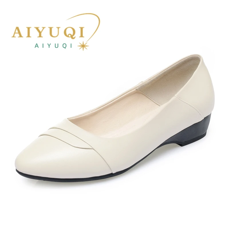 AIYUQI Spring Shoes Women Casual Red Mom Shoes Genuine Leather Non-slip Large Size Women's Shoes