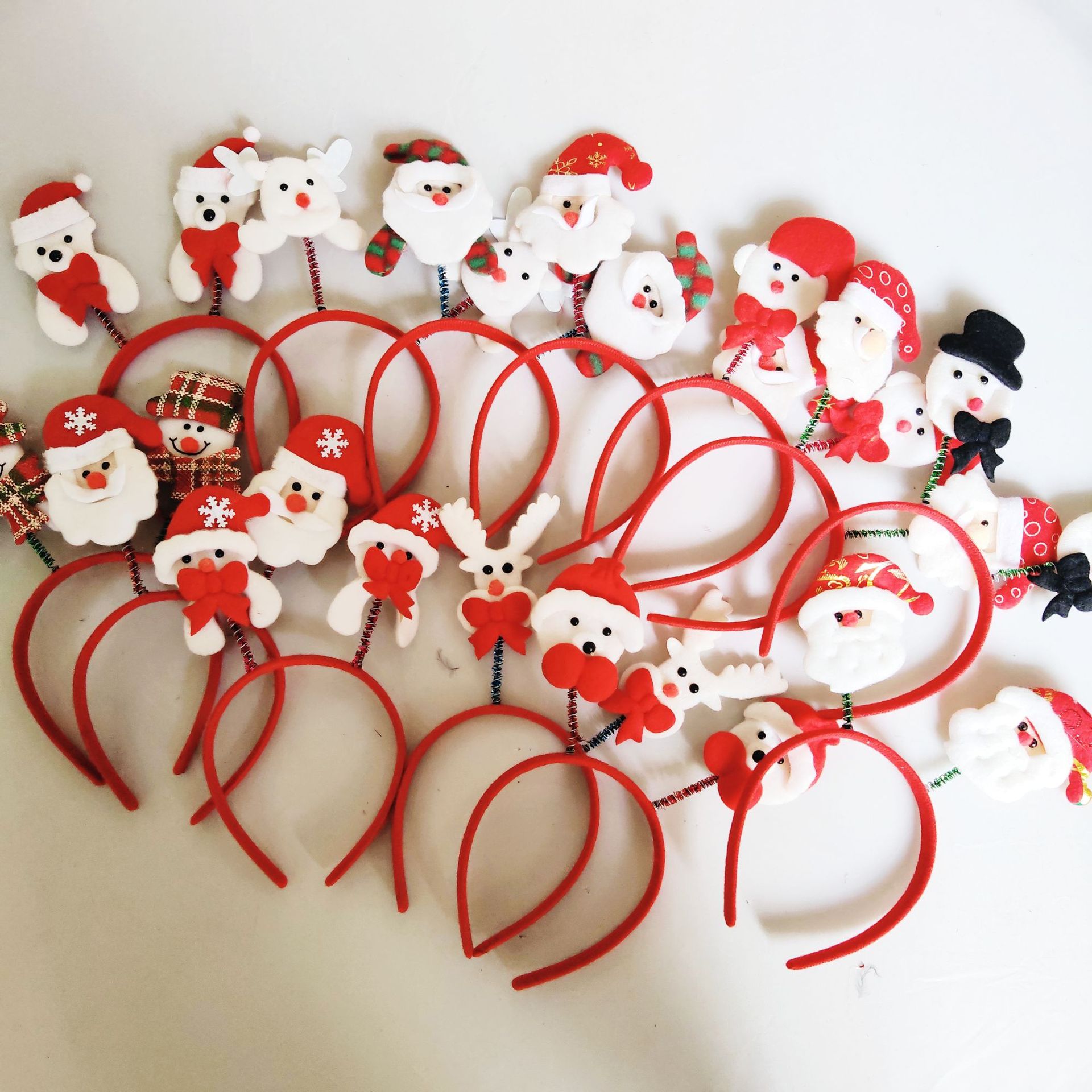 Celebrate Festively with Novelty Christmas Elf Hair Band Featuring Frosty Snowmen and Cheerful Deer