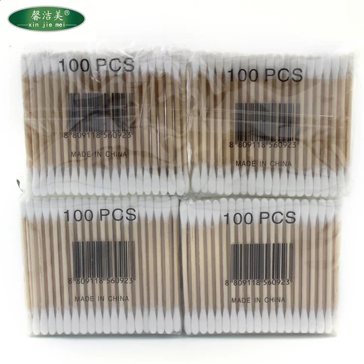 Wooden stick cotton swab children cotton swab baby ear cleaning cotton buds 241226
