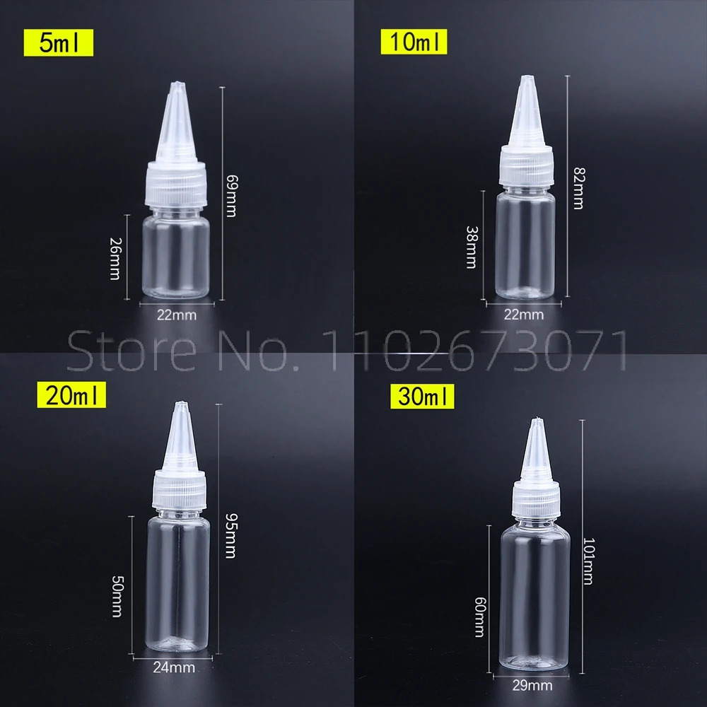 5ml-500ml Tip Transparent Plastic Bottle Emulsion Extrusion Bottling Spot PET Empty Bottles Plastic portable bottle 241225