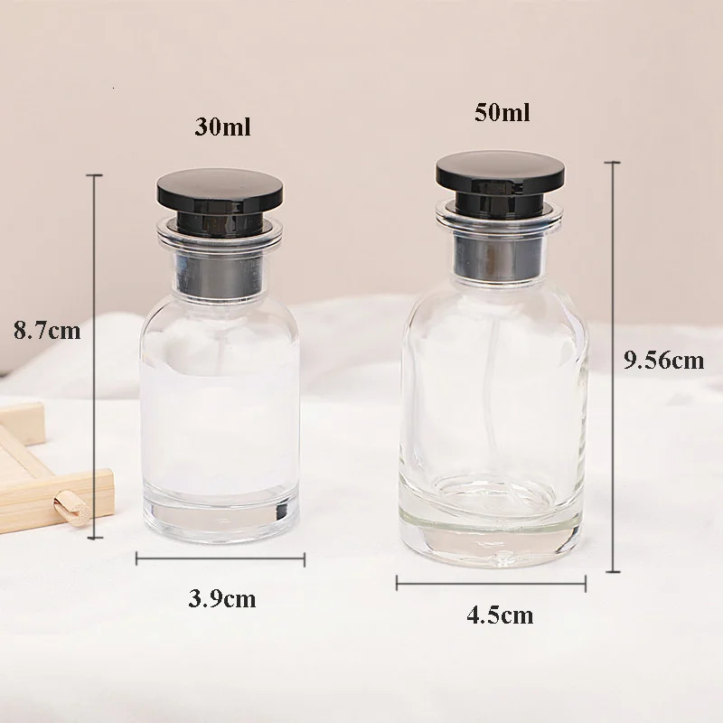 30ml 50ml Atomizer Perfume Spray Bottle for Travel Clear Empty Cologne Dispenser Portable Glass Sprayer for Toner Cosmetics 241225