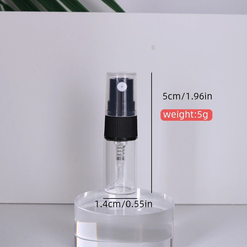 50/piece 2ml transparent glass perfume bottle disposable trial bottle mini travel portable cologne perfume bottle 241225