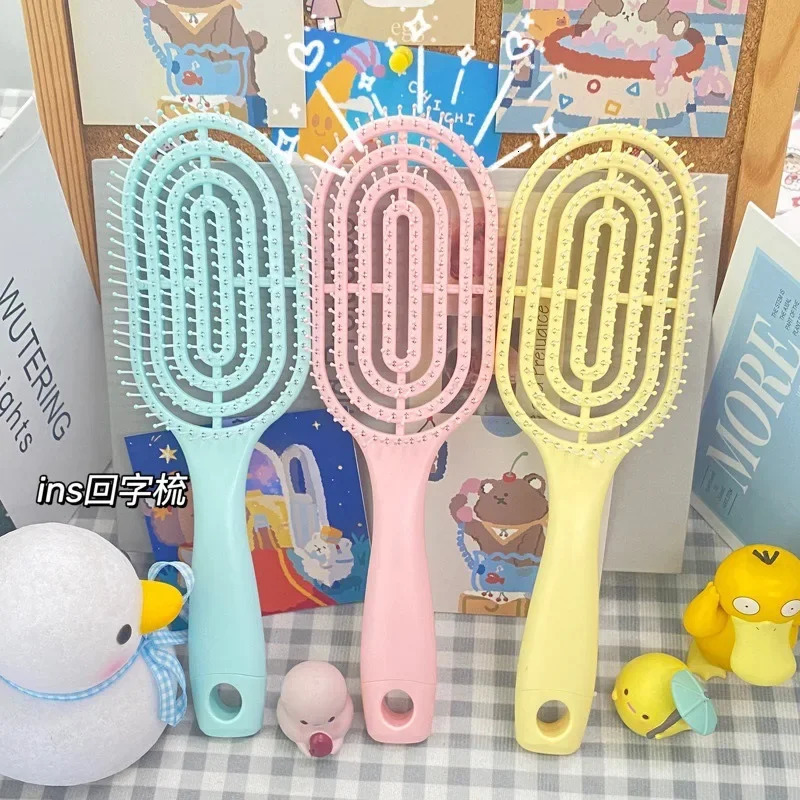 Kids Massage Hair Comb Salon Wet Hair Brush Women Hairdressing Styling Hair Tools Anti Static Detangling Hairbrush 241225