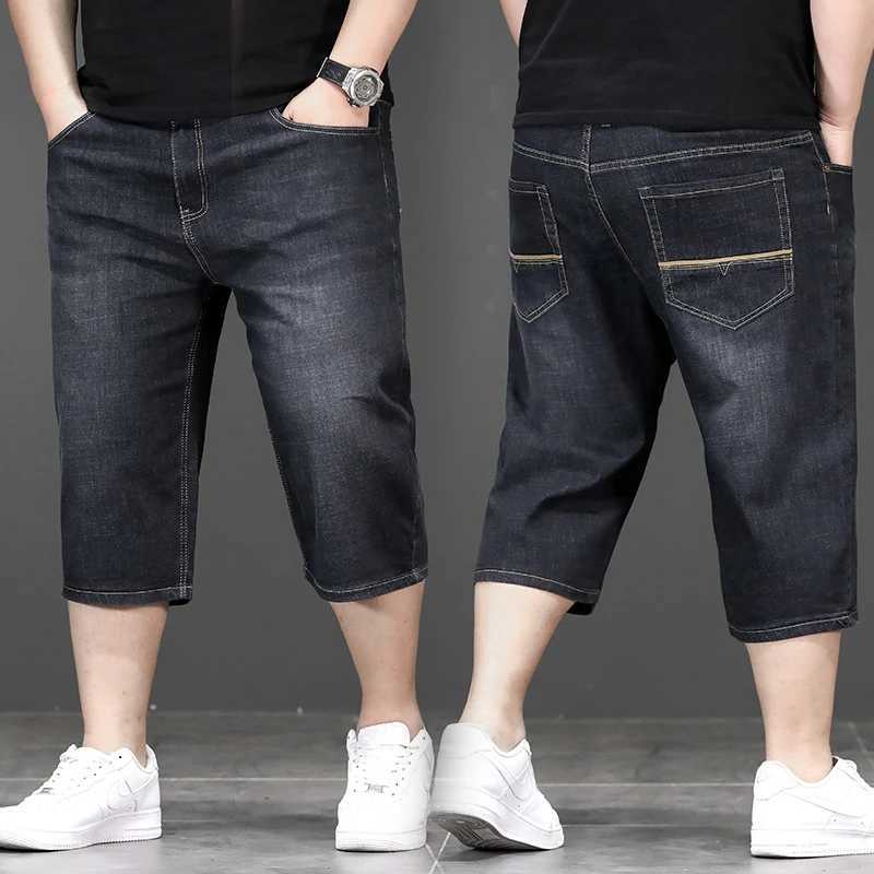 Ultra fine 44 46 48 mens summer denim shorts loose and high-quality plus weight denim shorts brand daily classic mens pants W241226