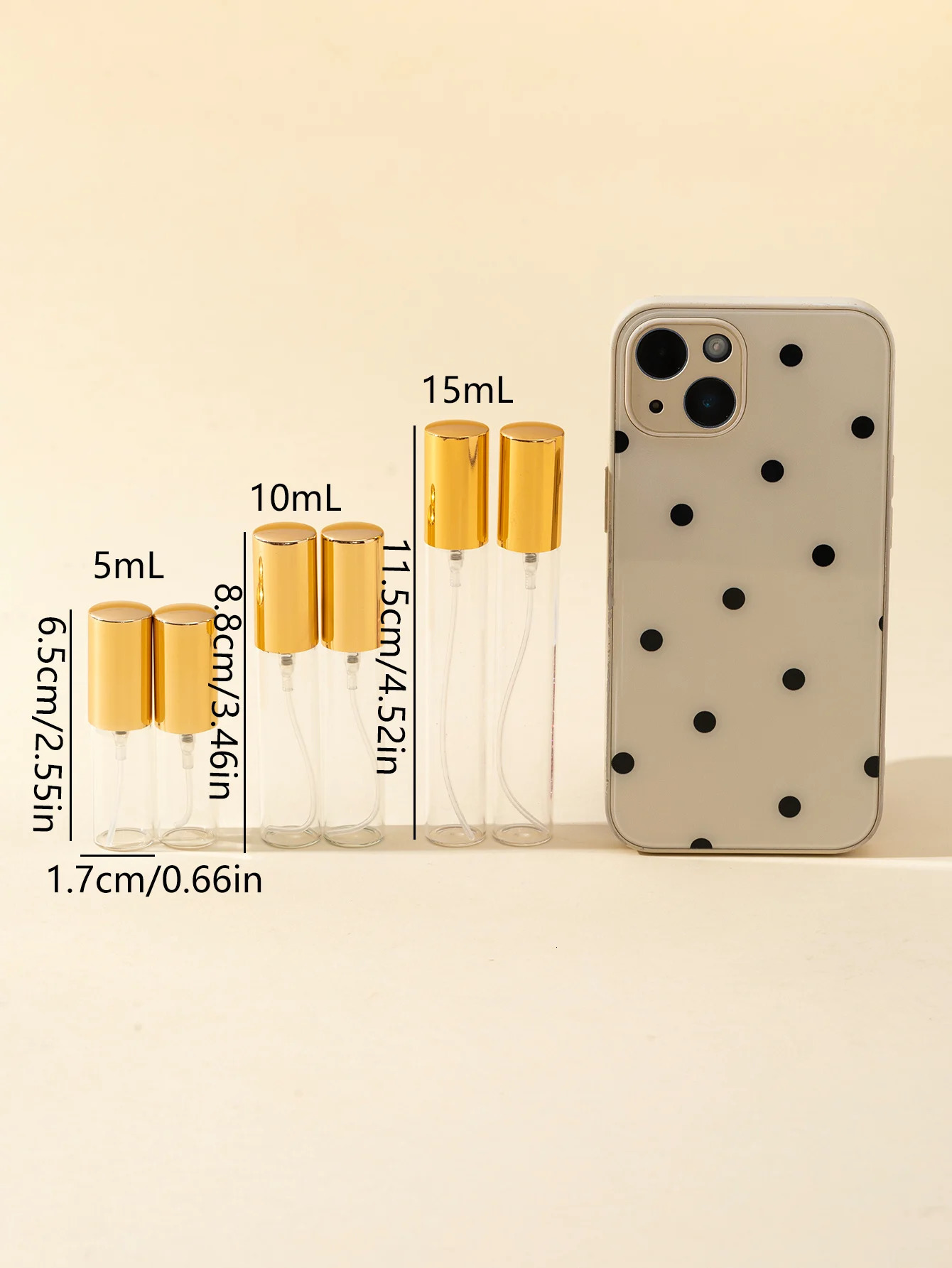 Wholesale 35/piece 5ml10ml15ml local tyrant gold transparent glass thickened spray bottle mini perfume bottle travel size 241225