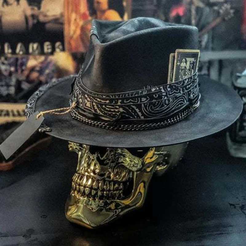 Plush Skeleton Cowboy C Skeleton Theme Cowboy Hat Decoration Childrens and Adult Clothing Products W241225
