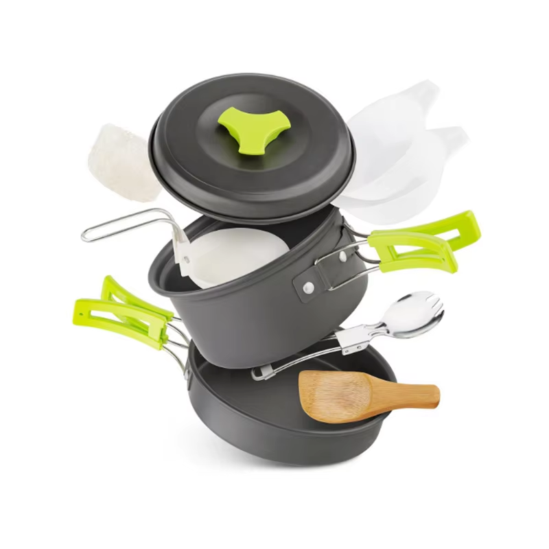 Camping Cookware Sets Outdoor Aluminum nonstick Cooking Pot