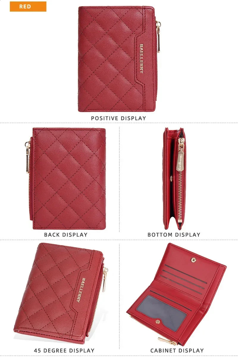 Fashion Wallet purse Short Women Wallet Baellerry cross wallet Quilted Multi Card Zipper Zero Wallet 241224