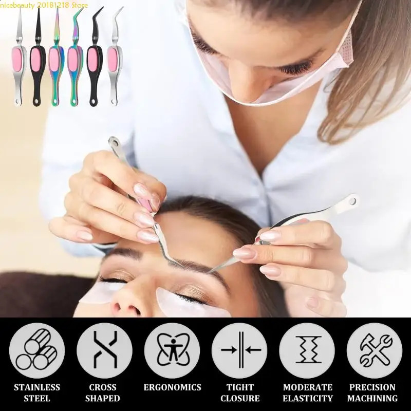 Craft Tweezers Crossing Lock Tweezers Stainless Steel Gripping Tweezers Reverse Grip for Craft Beading and Projects 241223