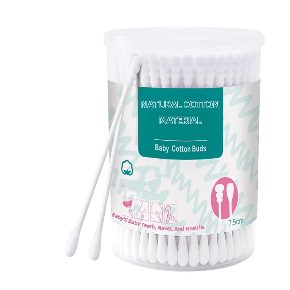 100% Cotton Swab Paper Stick Baby Cotton Swab Used To Clean Baby Teeth Navel and Nostrils Support Customization 241226