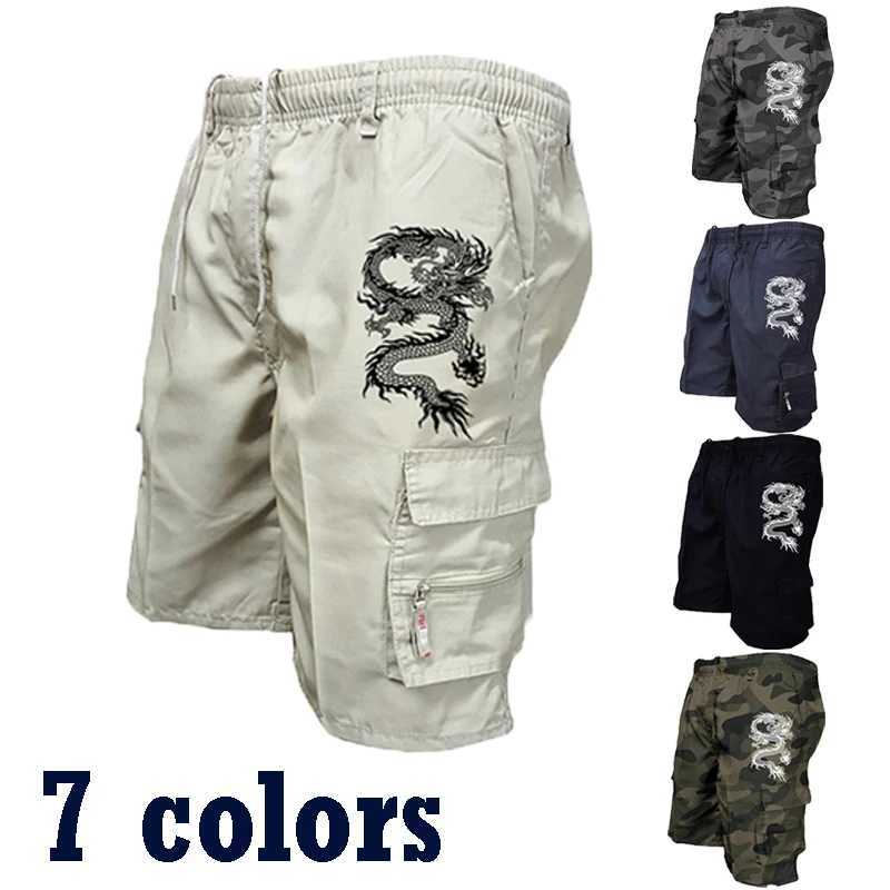 Mens cargo shorts new multi pocket mens loose work shorts casual shorts mens plus size summer outdoor shorts W241226