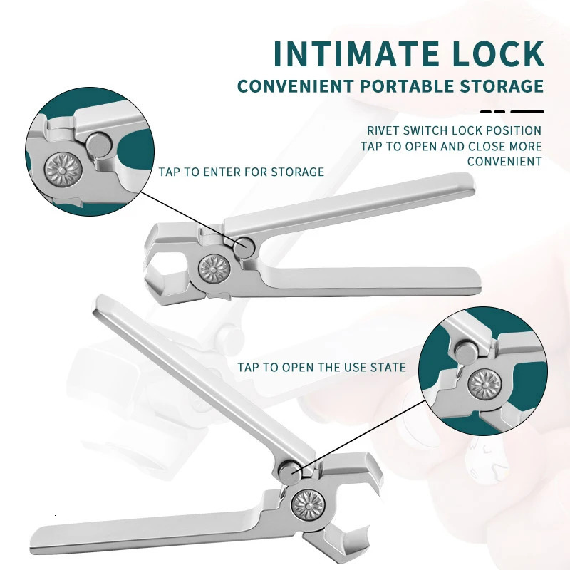 Wide Jaw Nail Clippers Stainless Steel Manicure Cutter Thick Hard Toenail Fingernail Scissors Trimmer Tools 241225