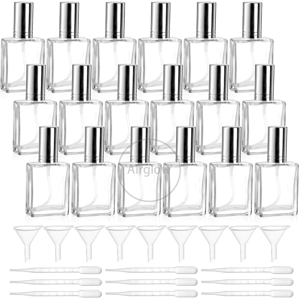 20 Pack Glass Fine Mist Spray Bottles 15ml Refillable Mini Perfume BottleEmpty Perfume Atomizer Bottle with Dropper and Funnel 241225