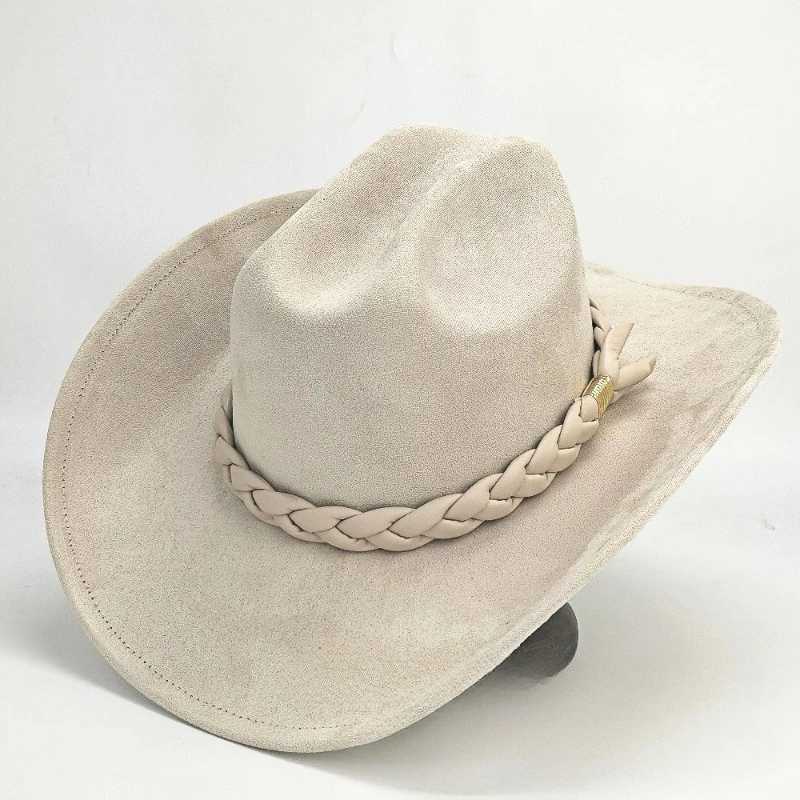 Handmade synthetic suede denim hat with woven strap perfect for outdoor activities and stylish appearance W241225