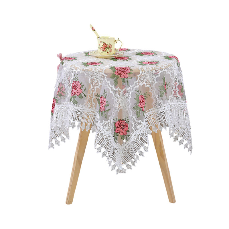 Home Lace Edge Fresh Wind Simple Fabric Dining Table Cloth