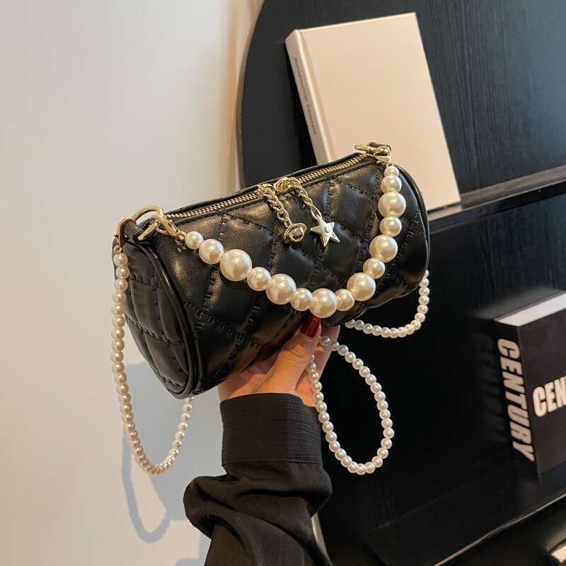 Summer Fashion Single Shoulder Women's New Pearl Handbag Simple Chain Popular Crossbody Bag