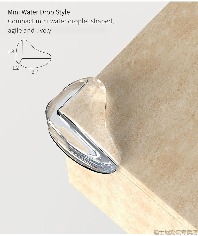 ddmyshoesvip-New Water Drop Style Transparent Table Children's Protective Cover Furniture Silicone Thickened Anti Collision Corner F12.26-3
