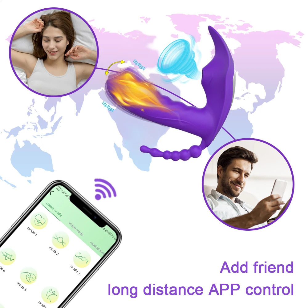Wireless Remote Control 3 in 1 Bluetooth APP Dildo Vibrator Vagina Sucker Clitoris Stimulator Sex Toys for Women Couple Adult 18 241226