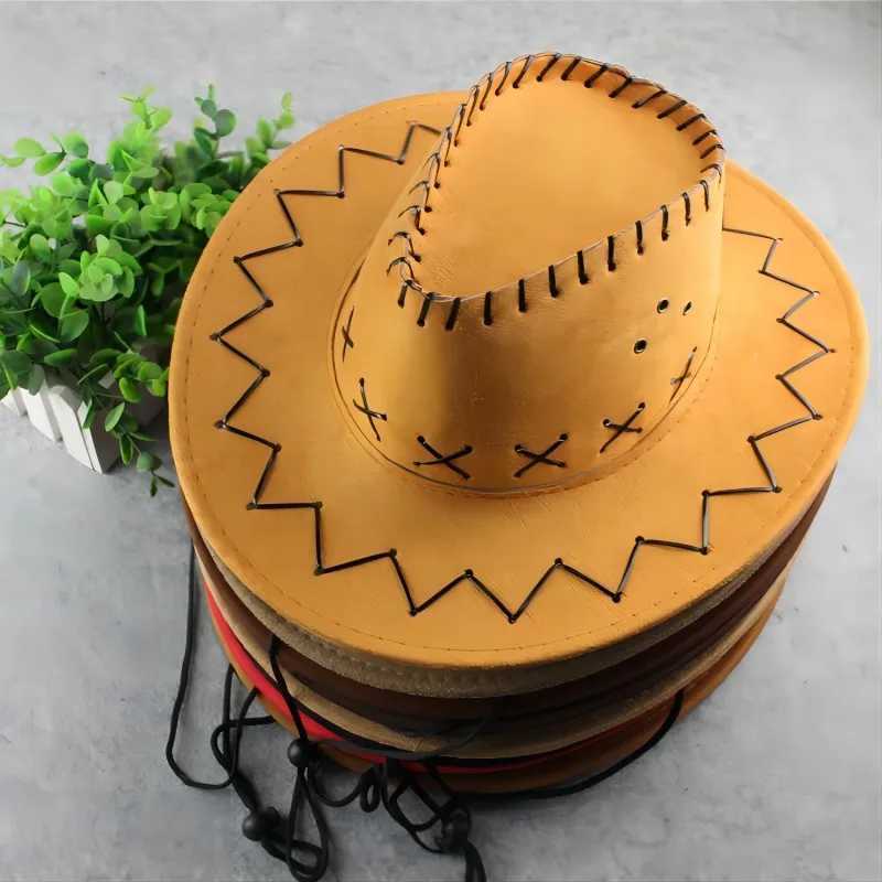 Western cowboy hat Mongolian hat grassland sunshade summer outdoor travel knights top hat W241225