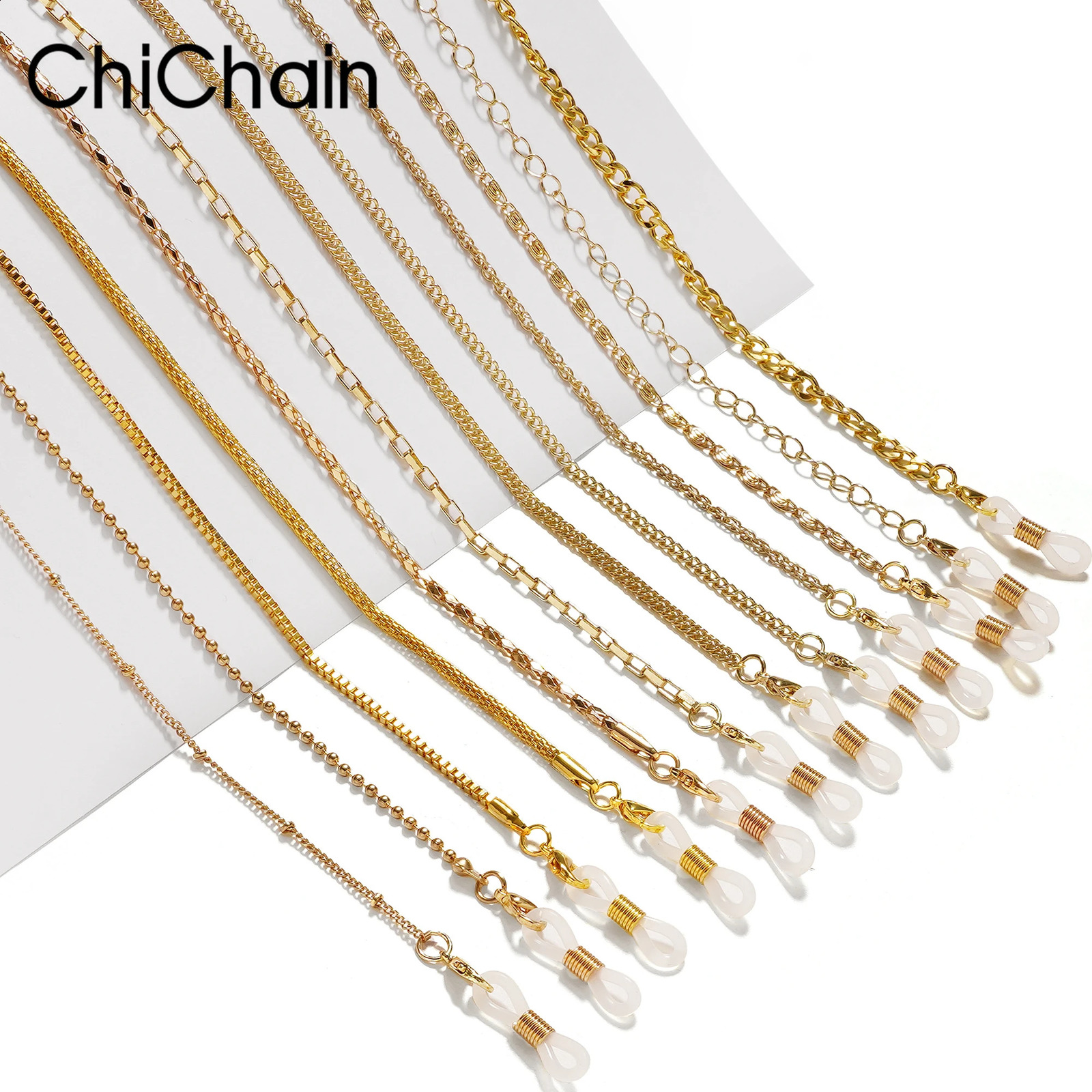 Multi-use Glasses Chain - Anti-slip Sunglasses Reading Glasses Lanyard with Vintage Metal Mask Face Covering Eyewear Retainer 241226