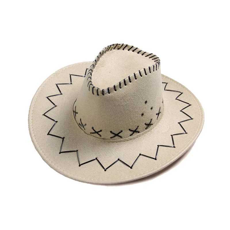 Fashionable Western Cowboy Hat American Retro Nostalgic Jazz Knight Hat Mens Outdoor Vacation Sun Protection Sun Hat W241225