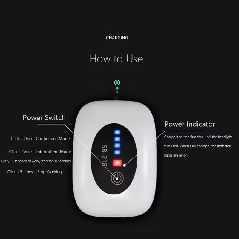 4800mAh Aquarium Oxygen Air Pump Compressor Fish Tank USB Charging Small Portable Exhaust Ultra Silent Indoor Outdoor Fishing 241225