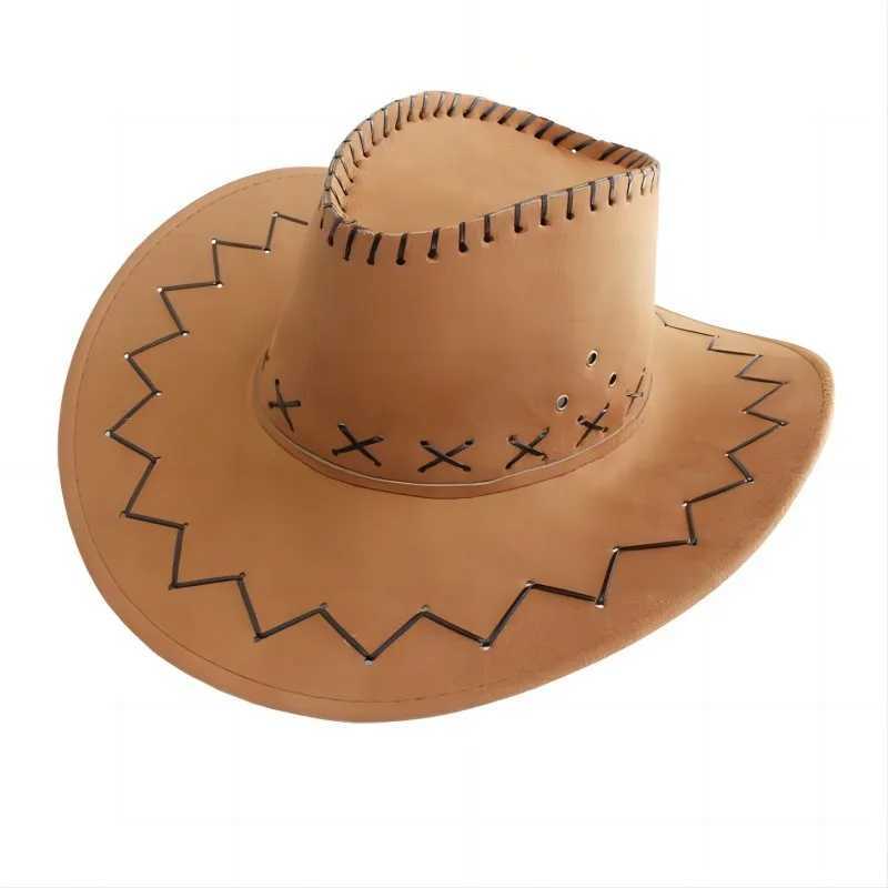 Western cowboy hat Mongolian hat grassland sunshade summer outdoor travel knights top hat W241225