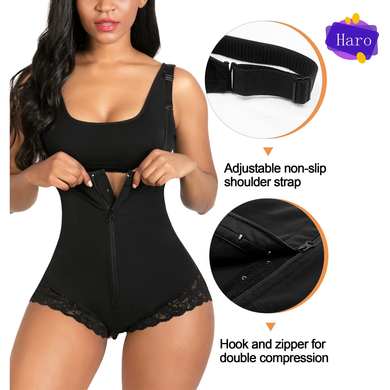 Fajas Colombiana Short Girdles Triangle With Brooches Bust For Daily And Post- Use Slimming Sheath Belly Women Butt Lift 241225