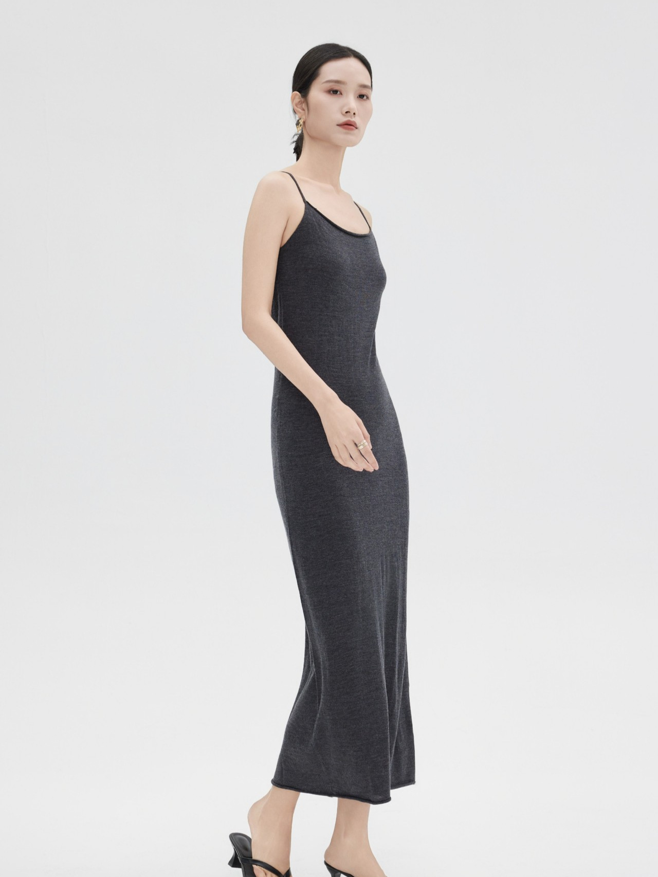 KO165 Large size summer new suspender dress slim square neck suspender long dress sexy waist slimming loose