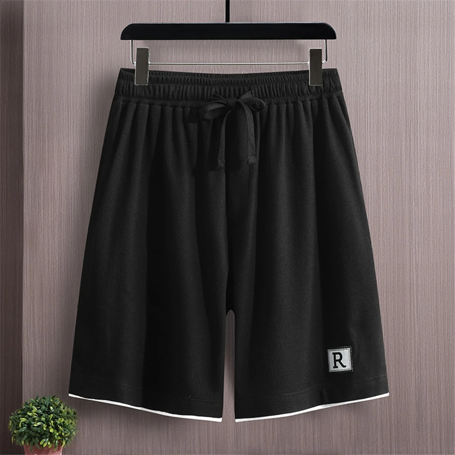 Mens Sets Summer Tracksuit Plus Size 10XL 11XL T-shirts Shorts Suits Male Big Size Summer Suits Black 241224