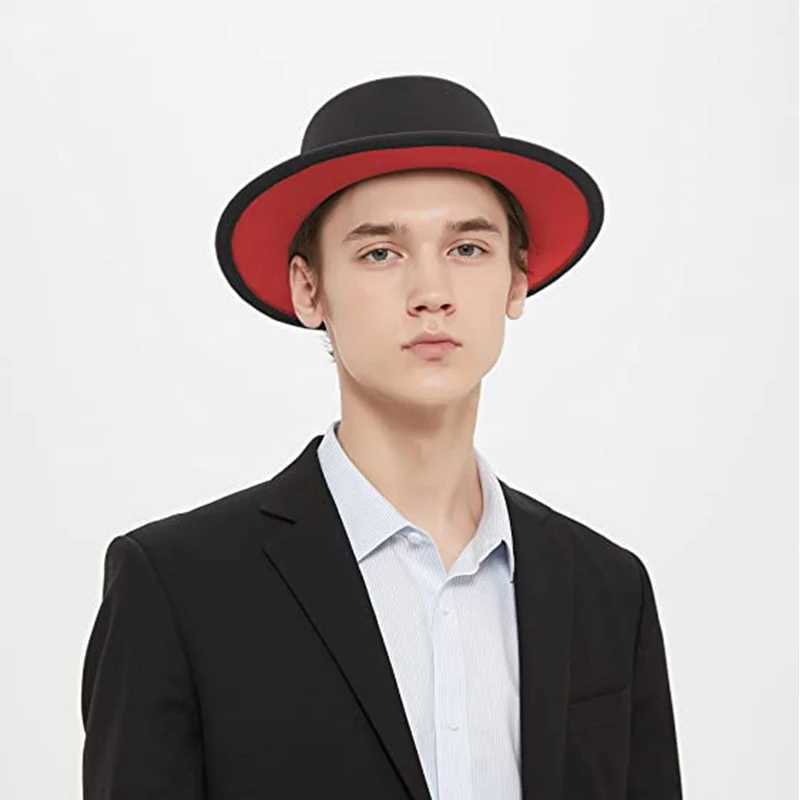 Neutral Two tone Wide Brim Fedora Hat Womens Retro Western Cowboy Hat Classic Mens British Style Jazz C Fashion Panama C W241225