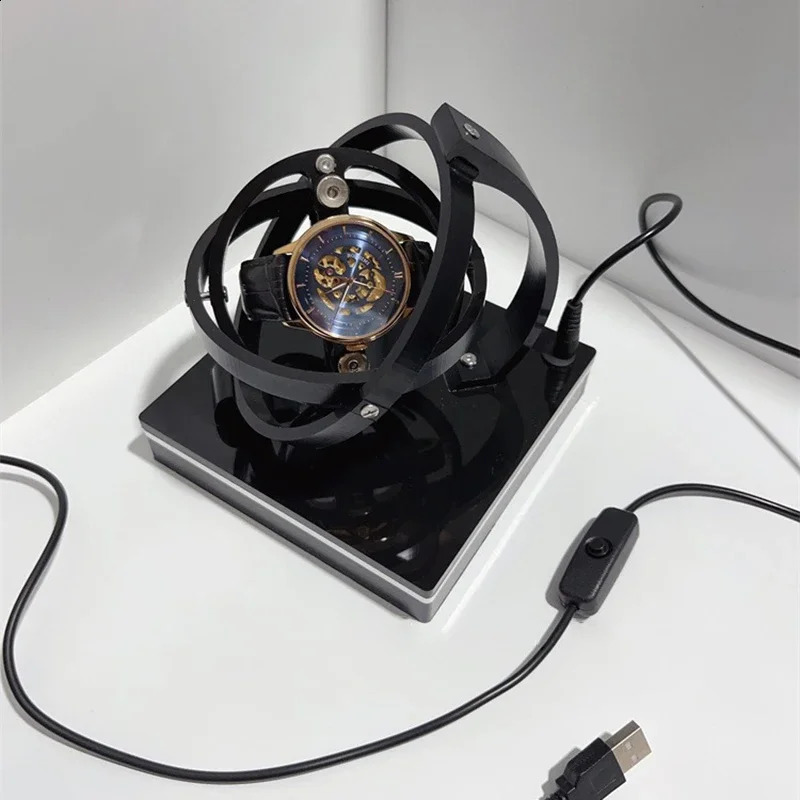 Stereoscopic Watch Winders Automatic Winding of Mechanical Watches 360° Rotating Men Wrist Watch Display Storage Winder Device 241226