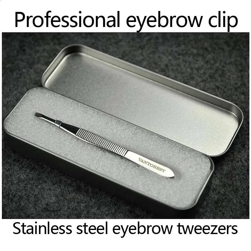 Professional stainless steel eyebrow pliers oblique eyebrow clip beauty makeup appliances 241223
