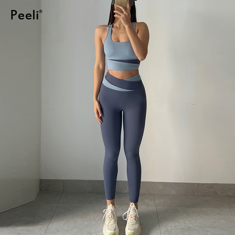 Yoga Women Clothing Suit Sexy Sports Bra High Waist Sport Leggings Athletic 2 Piece Gym Set Workout Outfits Sportswear