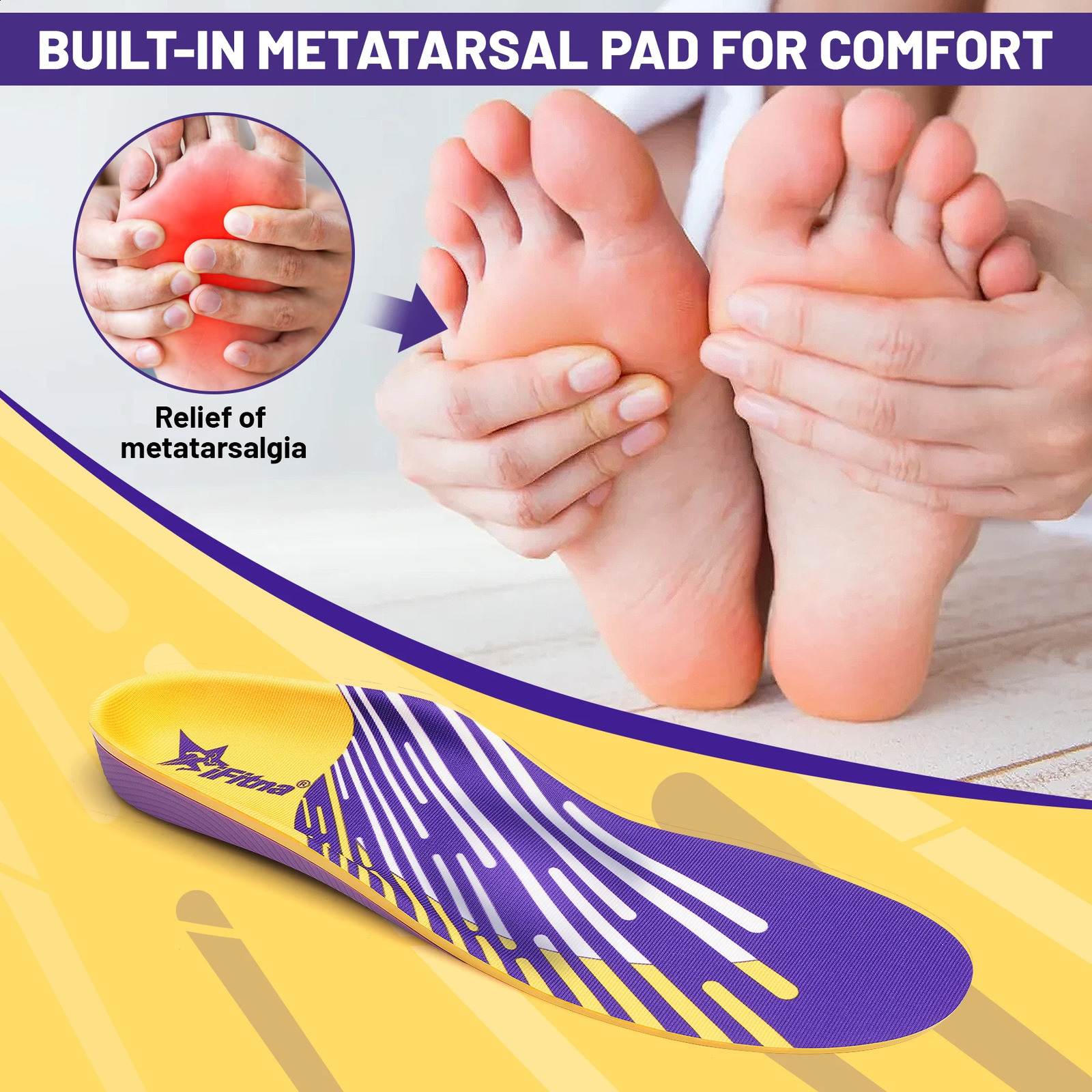 Arch Support Plantar Fasciitis Relief Insoles Heavy Duty Shoe Inserts Women Men Shoe Ortics Work Boots Sneakers 241226