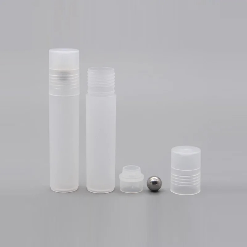 5pcs/lot Mini 5ml/10ml Empty Perfume Roll Roller Ball Bottle On Plastic Stainless Steel Liquids Oil Container Refillable Tools 241225