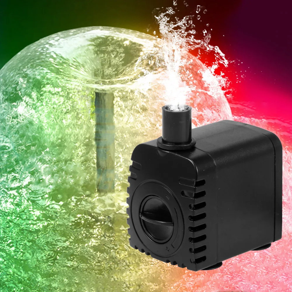 10W/15W Ultra-Quiet Submersible Water Fountain Pump Filter Fish Pond Aquarium Water Pump Tank Fountain with 12 LED Light 241225