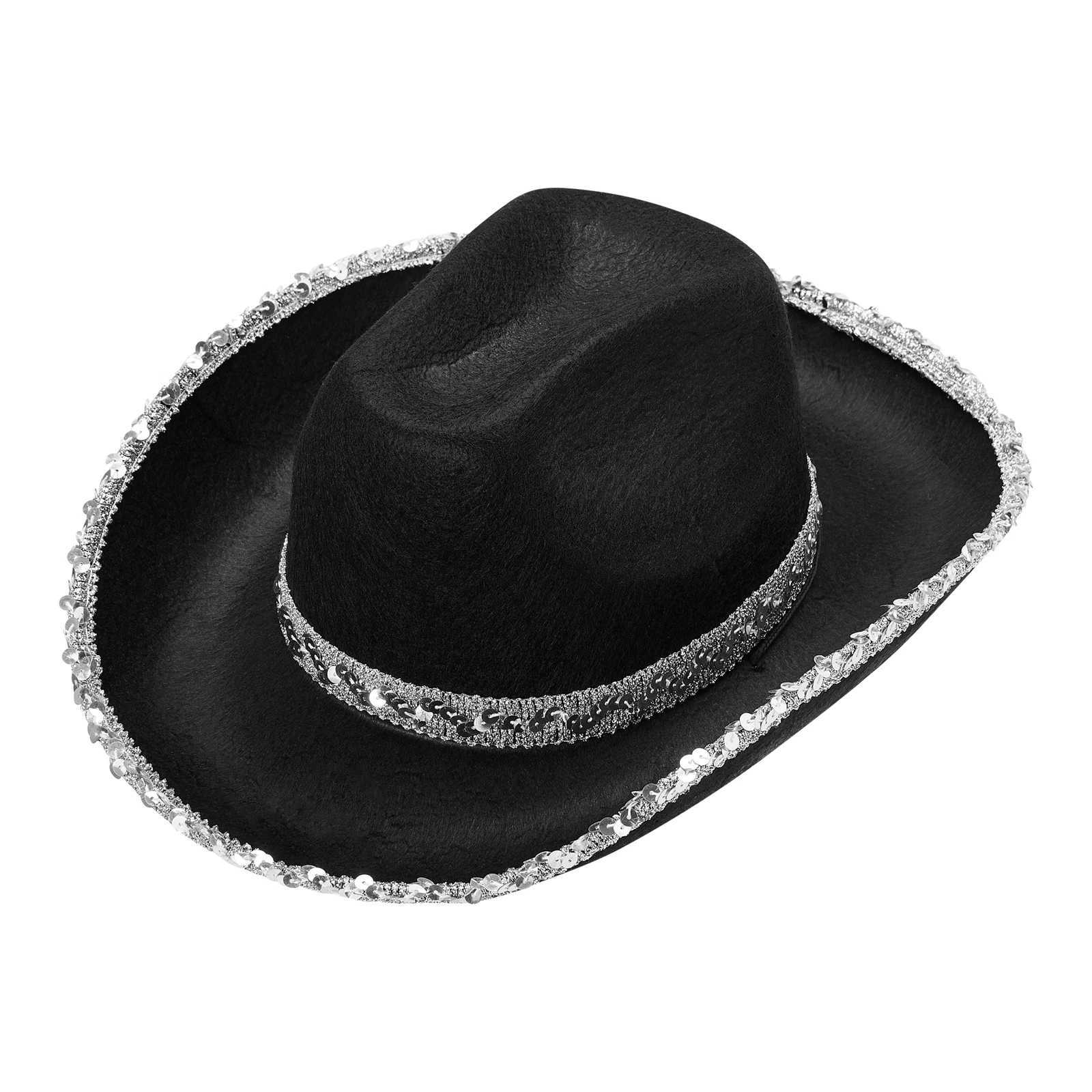 Ctivating New Women Rhinestone Cowboy Hats Wide Brim Western Style Furry Cowgirl Hats Birtay Party Supplies W241225