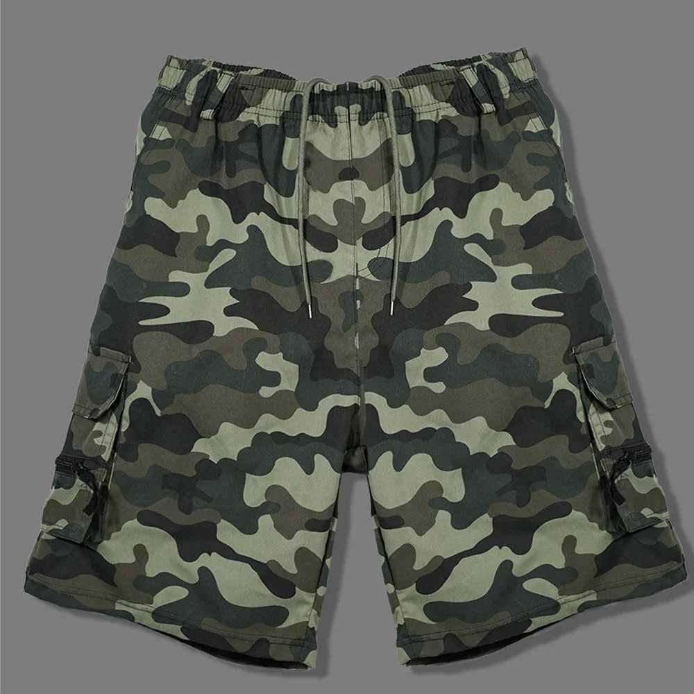 Mens Camouflage Tactical Cargo Shorts Summer Outdoor Loose Shorts Multi-pocket Fitness Breathable Cargo Short Pants StreetwearXJ241226