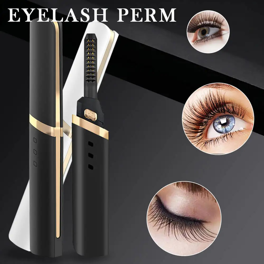 Portable Eyelash Curler Pen USB Rechargeable Natural Electric Heating Lashes Curling Device Makeup Beauty Styling Tools 241226