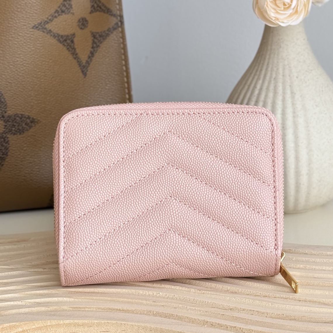 Pink Wallet Card Holder Cardholder Designer High Quality Genuine Leather Golden Hardware Short Wallet Coin Purse Luxury Bag Card Case Wallets Designers Woman
