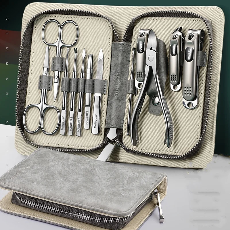 6/9/12pcs Manicure Set Nail Kit Nail Clipper Nail File Stainless Steel Grooming Kit Cuticle Nippers Manicure Set 241225