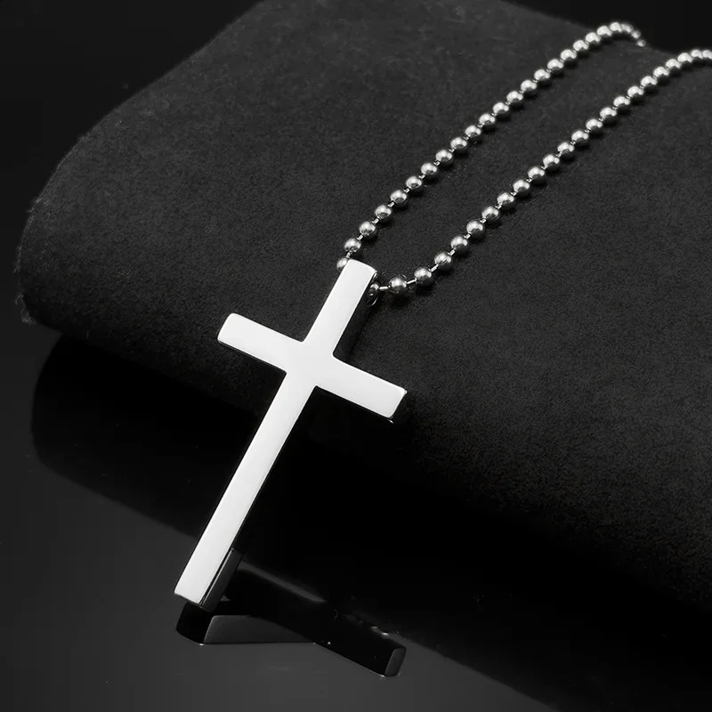 Pure Cross Pendant Handmade Mirror Jewelry Grade Polished Premium Feeling Couple American Pendant Hip Hop Sweater Chain 241220