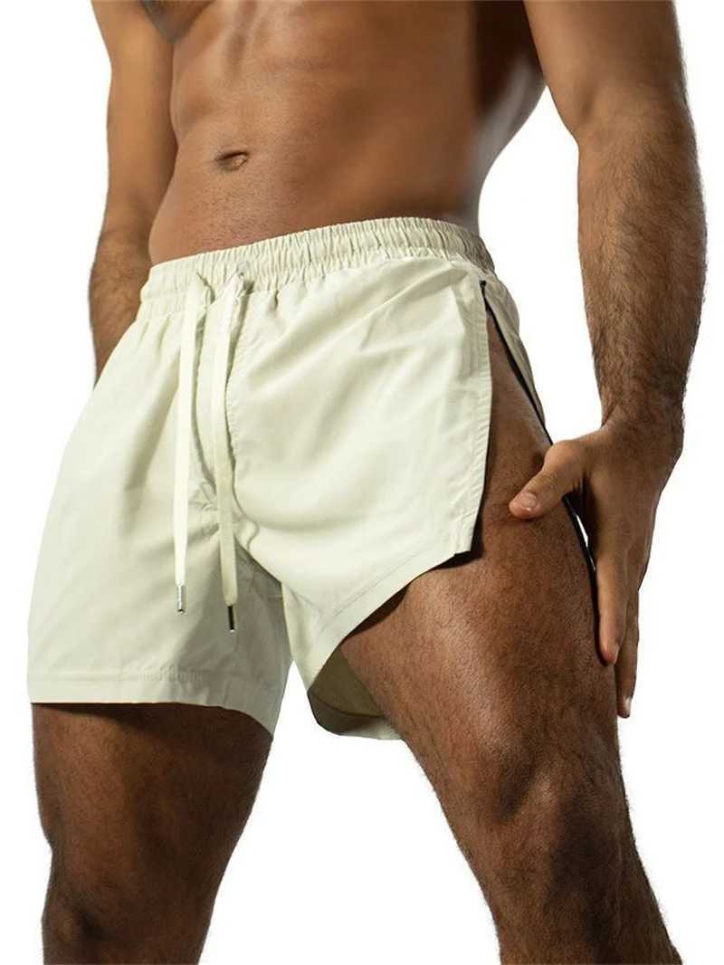 Mens Marathon Running Sweat Shorts with Zipped Pocket Fitness Athletic Breathable Sweatpants Outdoor Sport Training Short PantsXJ241226