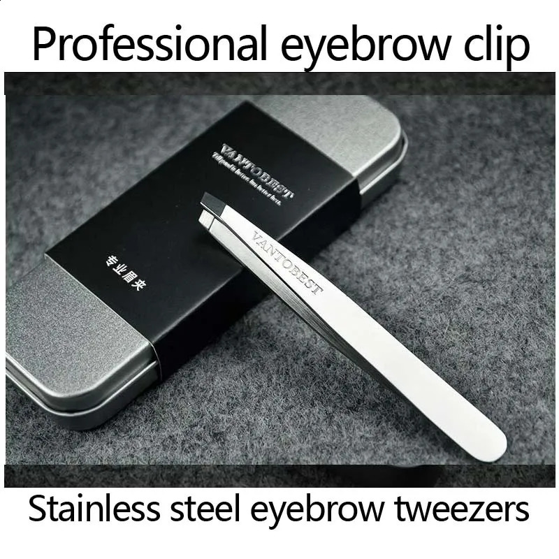 Professional stainless steel eyebrow pliers oblique eyebrow clip beauty makeup appliances 241223